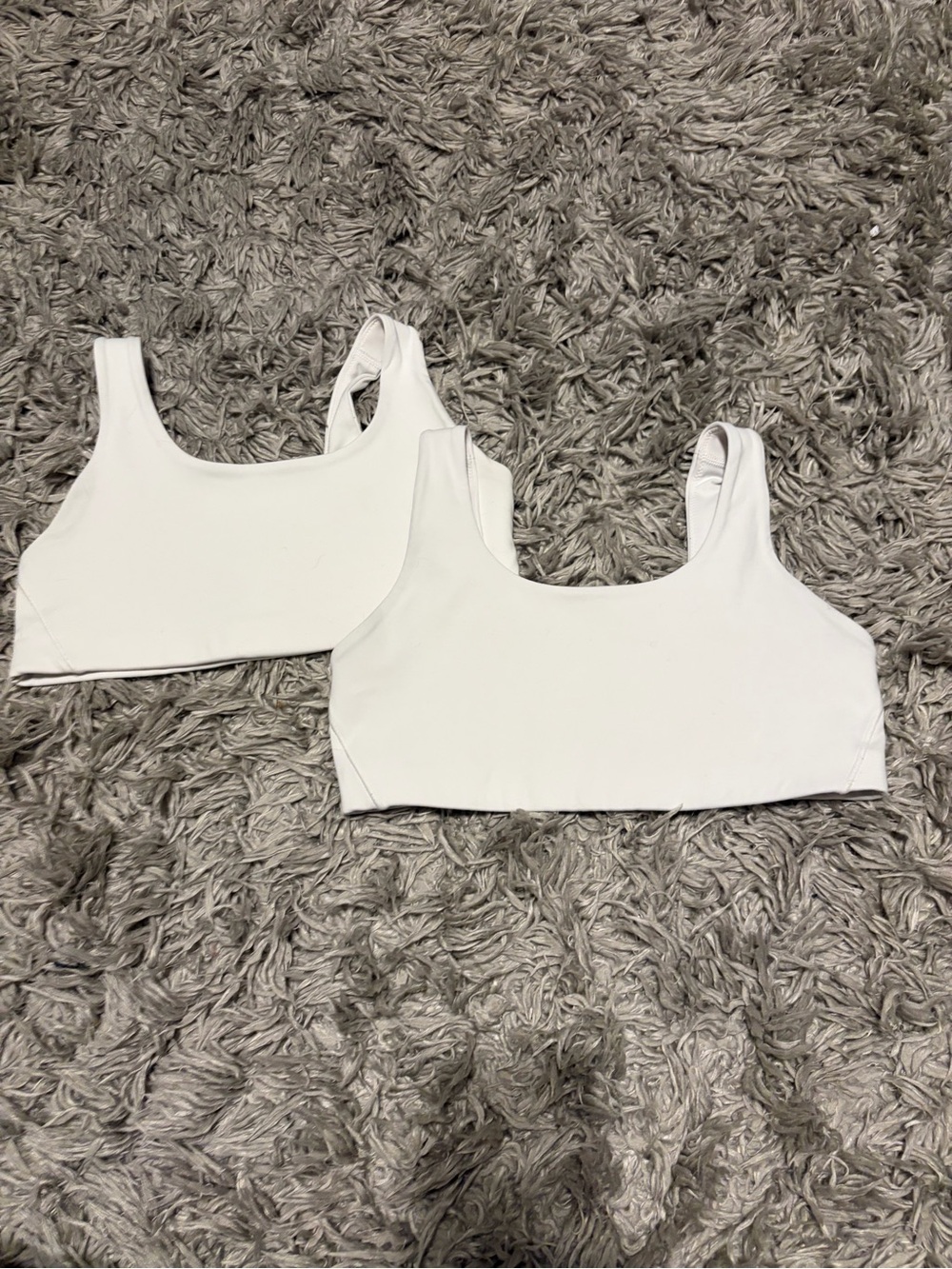Nike White Scoop Crop Sports Bras - Set of 2